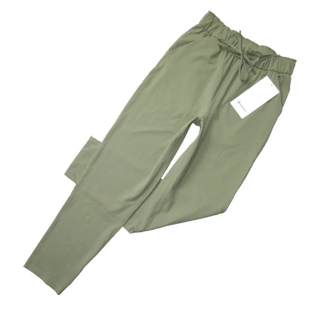 NWT Lululemon Keep Moving 7/8 in Rosemary Green Luxtreme Pull-on Crop Pants 4